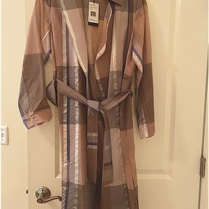COPY - Lafayette NY brand new with a tag trench,light weight,amaretto multi col…
